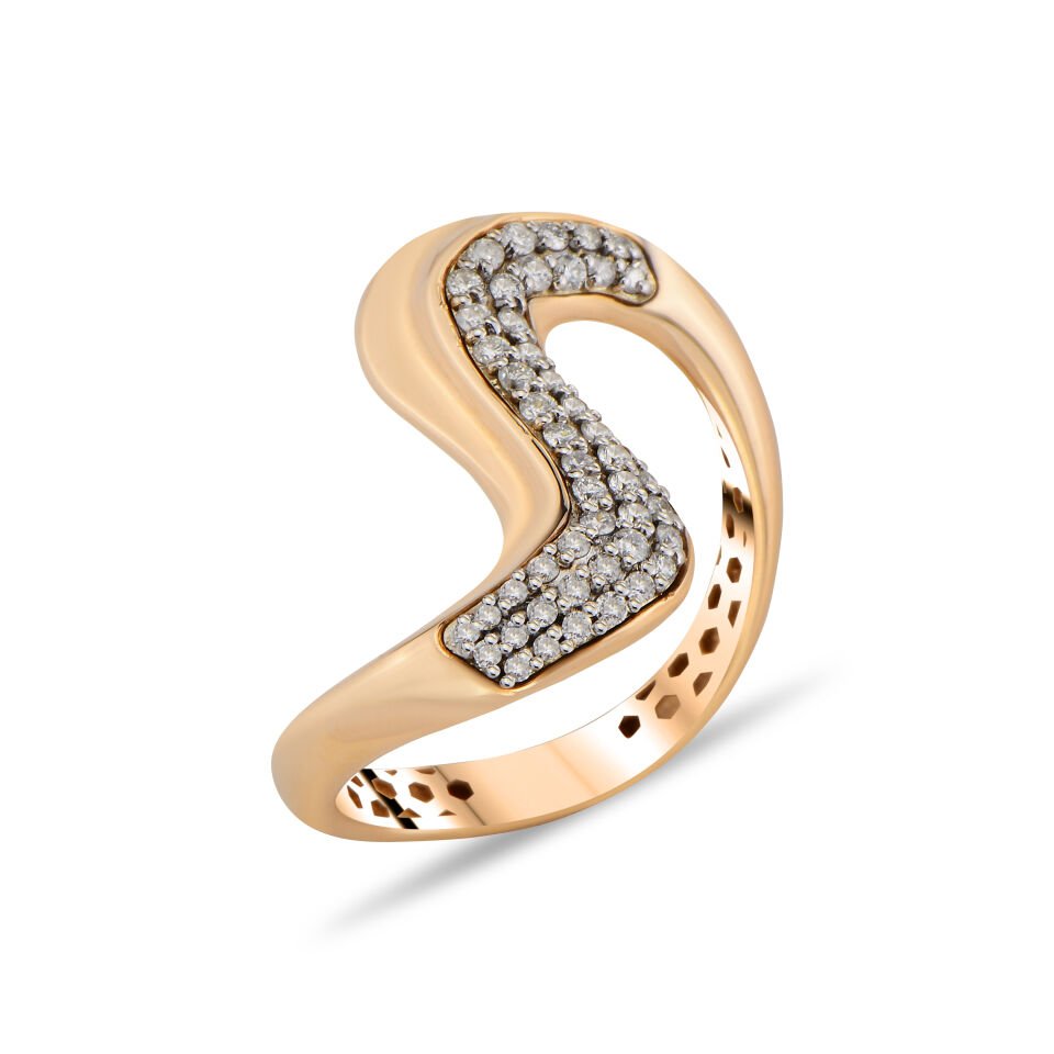 14 Ayar Altın 0.34 Karat Pırlanta S-Line Serenity Yüzük