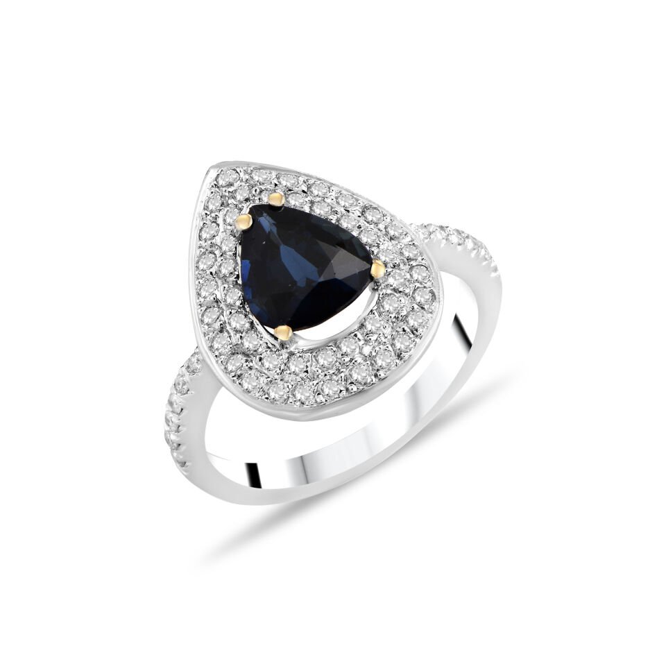 14 Ayar Altın 1.90 Karat Avustralya Safir Yüzük